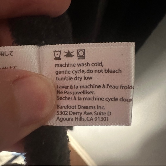 Barefoot Dreams Bamboo Chic Lite Island Wrap Cardigan Sweater Black L/XL - Picture 11 of 13